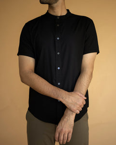 Band Collar Short Sleeve
