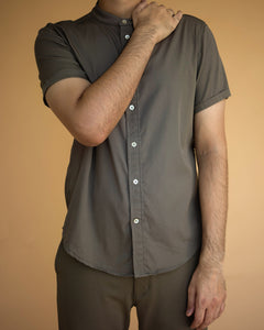 Band Collar Short Sleeve