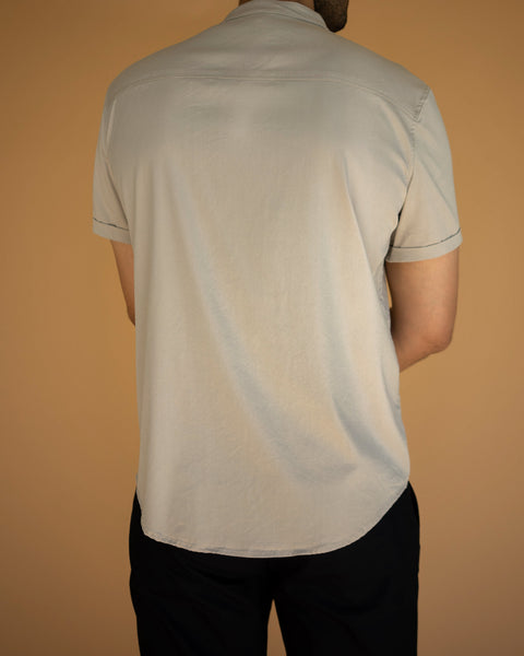 Band Collar Short Sleeve