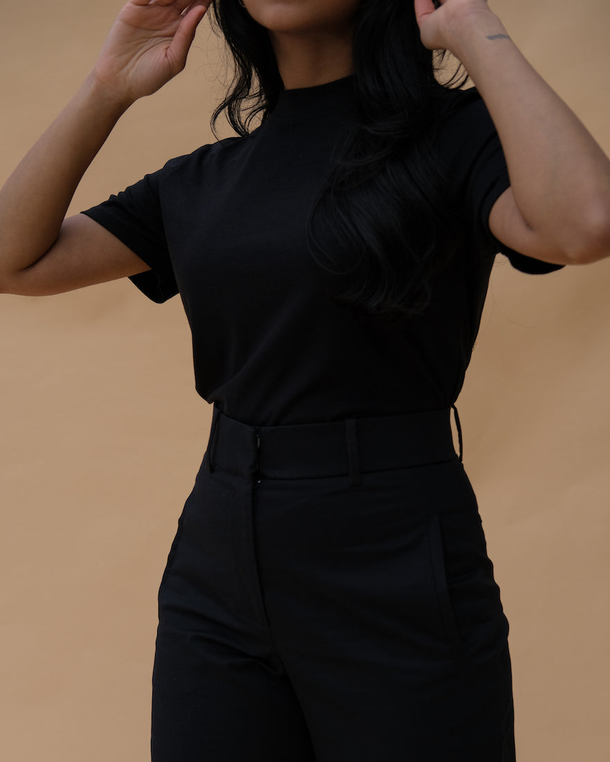Bamboo Mock Neck Tee